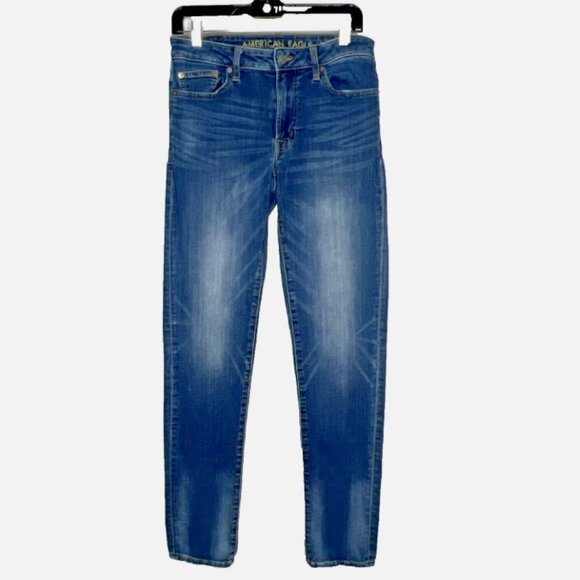 American Eagle Jeans 30x34 Blue Slim Flex Medium Wash Denim - Picture 1 of 13